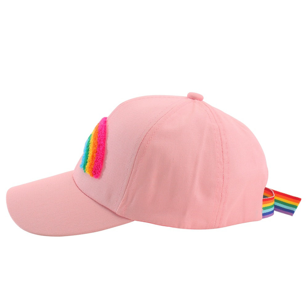 Chenille rainbow ball cap Hat (kids)