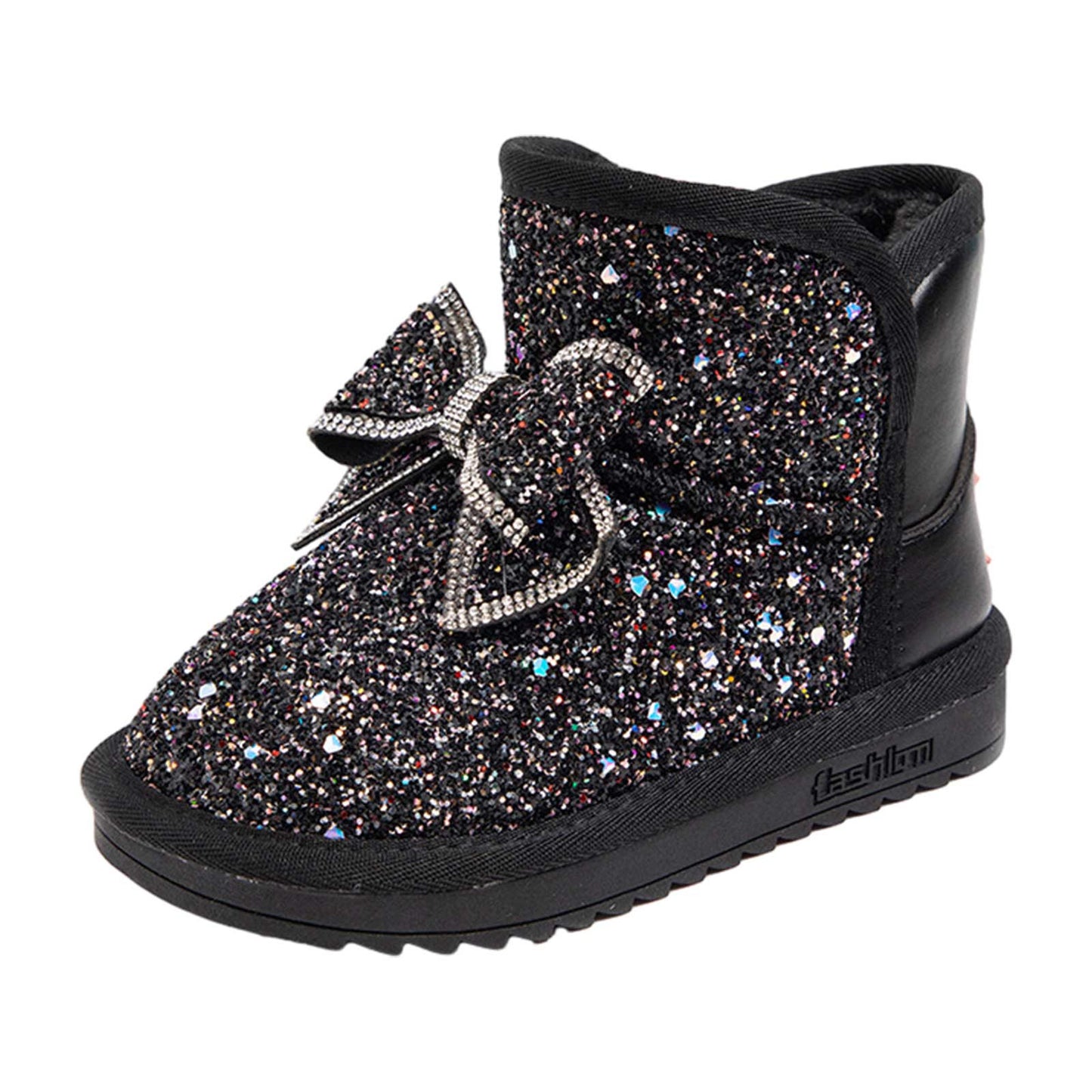 Cozy bling bow Winter boots