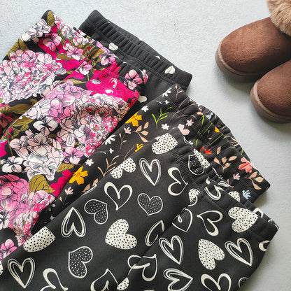 Fleece lined leggings (Prints)