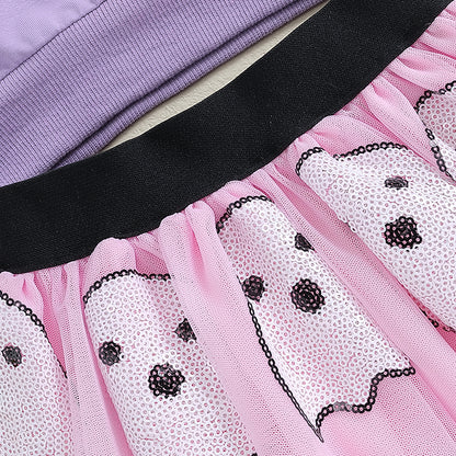 Boo Witches Ghost Sweatshirt and tulle skirt set RTS