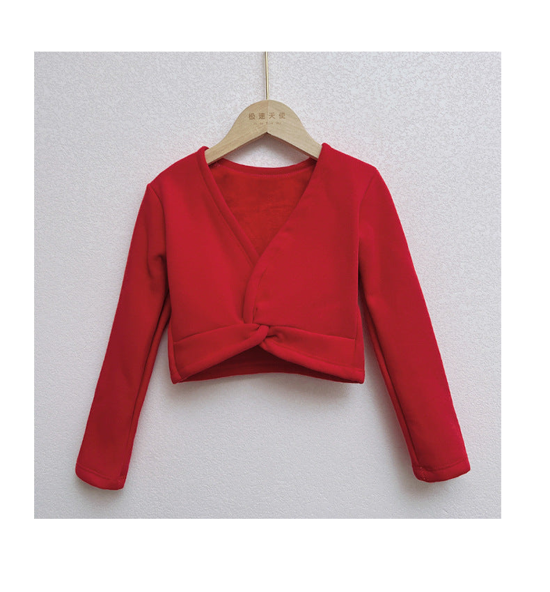 Ballet dance crop sweater (fleece lined)