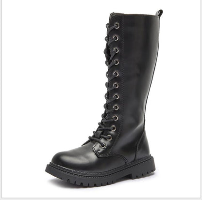 Kpop tall combat boots