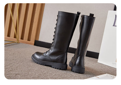 Kpop tall combat boots