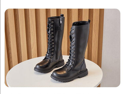 Kpop tall combat boots