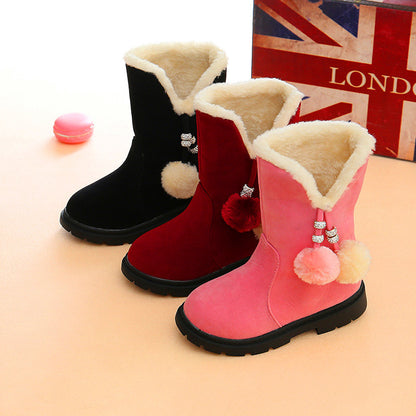 Pom pom bling boots