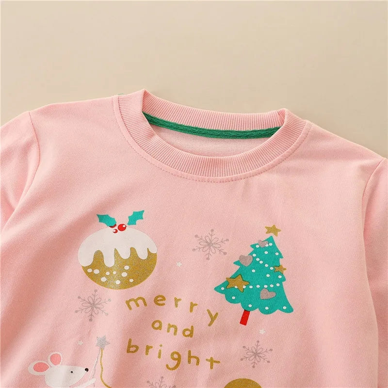 Merry and bright pink Christmas shirt