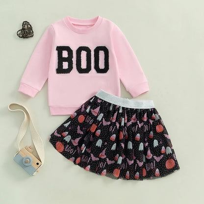 Boo Sweatshirt and tulle skirt set