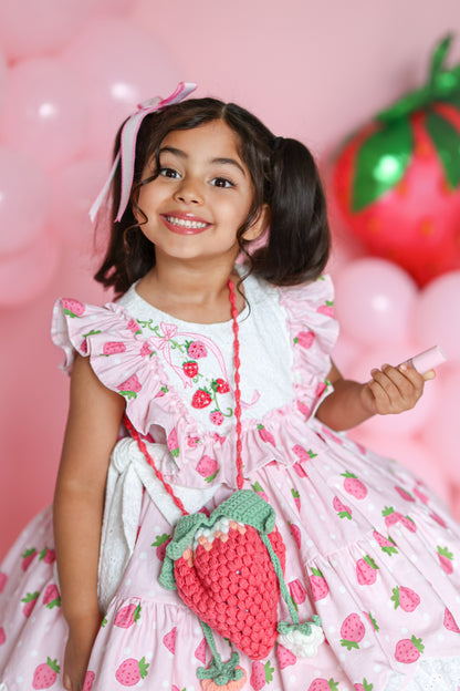 Handmade Strawberry crochet bag