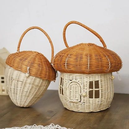 Rattan Acorn bag RTS