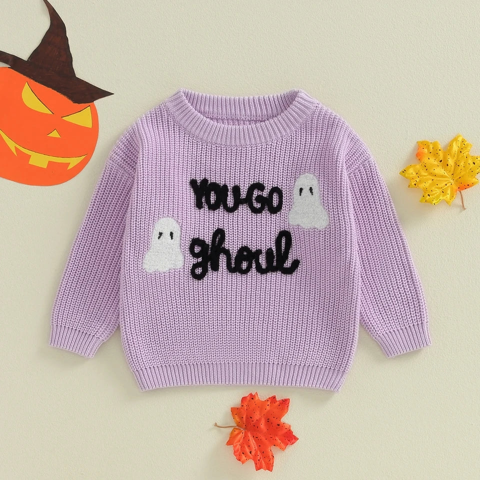 Halloween and fall embroidered sweaters RTS