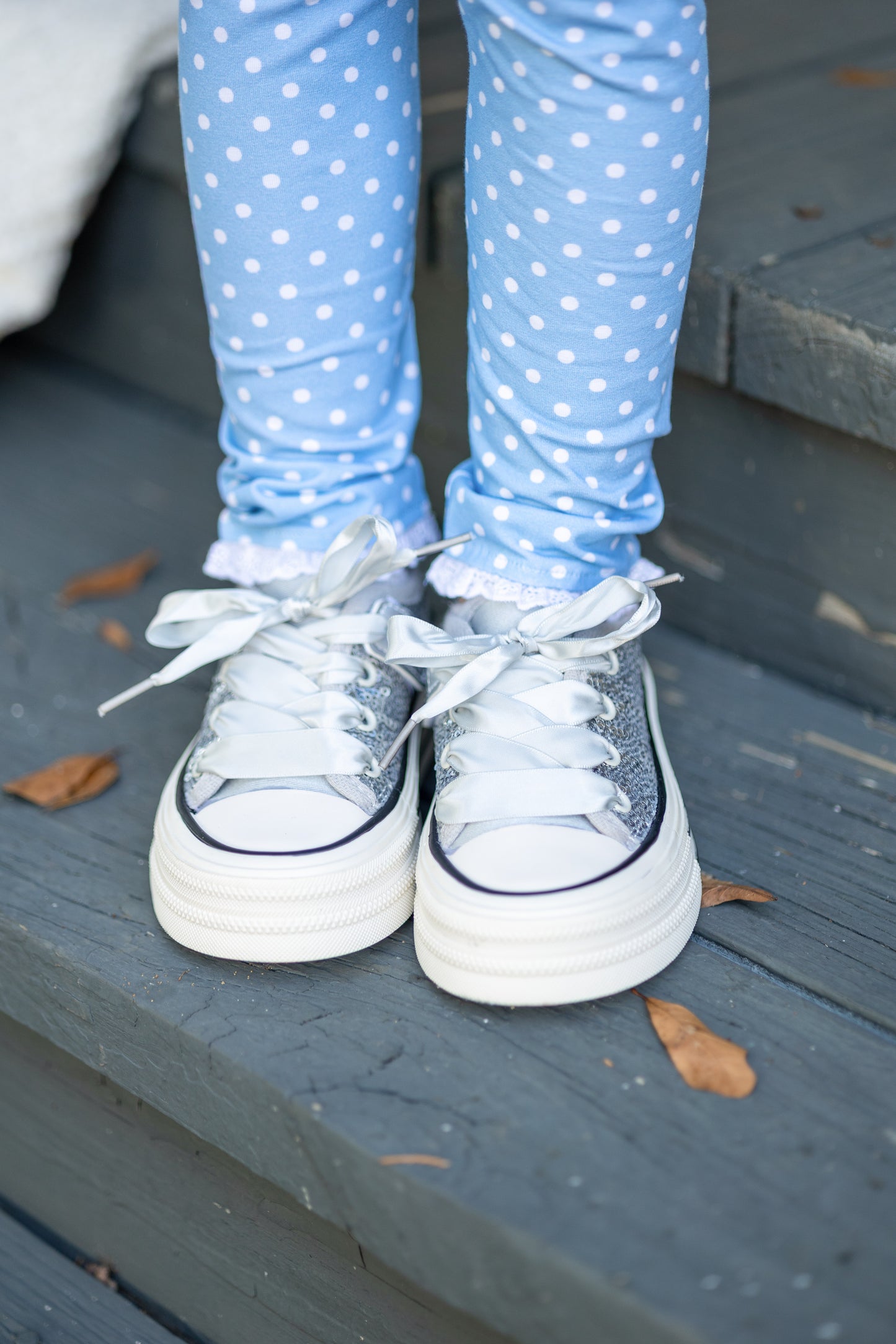 Sequin Canvas Platform Sneakers
