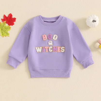 Boo Witches Ghost Sweatshirt and tulle skirt set RTS
