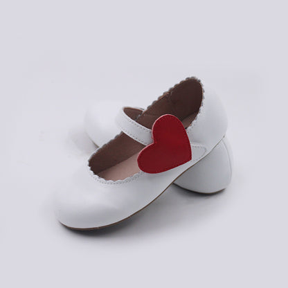 Cece shoes with interchangable holiday shapes (heart & shamrock)