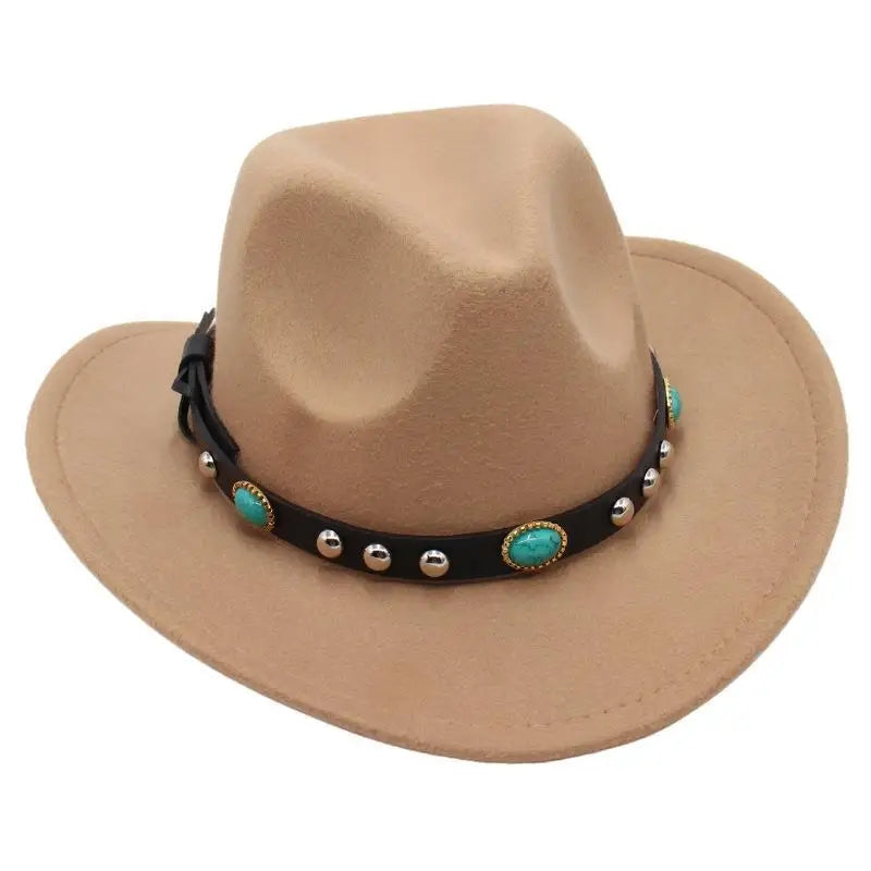 Tammy Cowgirl hat with turquoise band