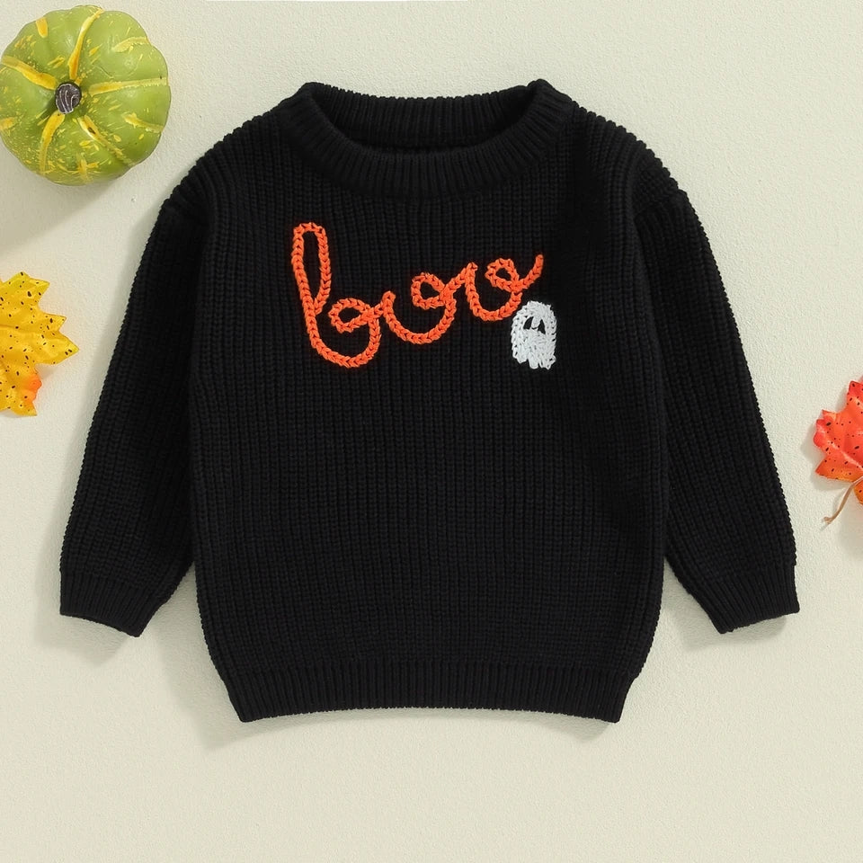 Halloween and fall embroidered sweaters