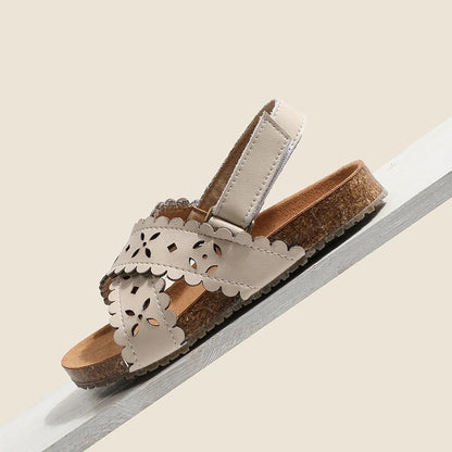 Petal Path Scalloped Sandals