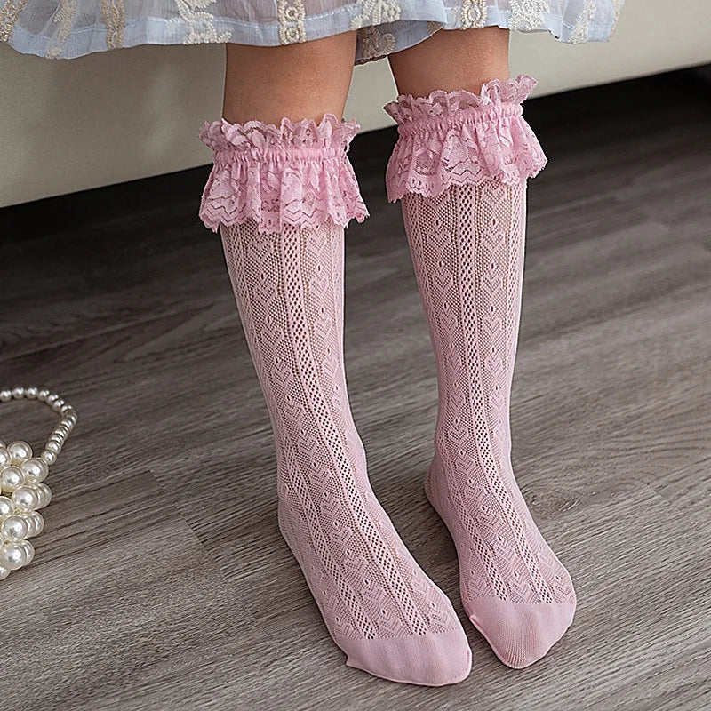 Heart lace stocking