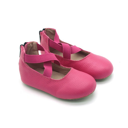 Greta Ballet Flat lichee leather