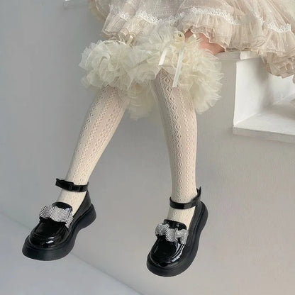 Double ruffles stockings