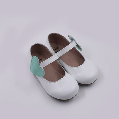 Cece shoes with interchangable holiday shapes (heart & shamrock)