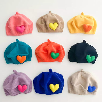 Amore heart contrast beret