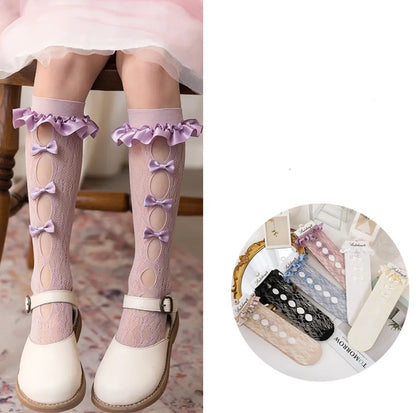 Bow lace stockings
