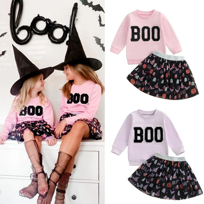 Boo Sweatshirt and tulle skirt set