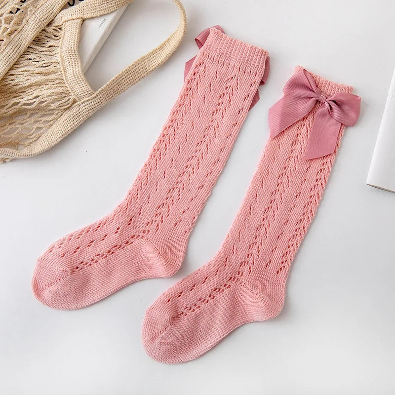 Bow crochet Socks