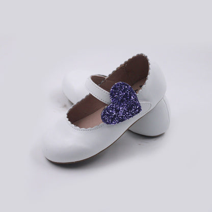 Cece shoes with interchangable holiday shapes (heart & shamrock)