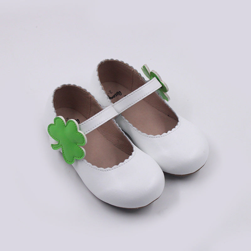 Cece shoes with interchangable holiday shapes (heart & shamrock)