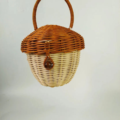 Rattan Acorn bag RTS