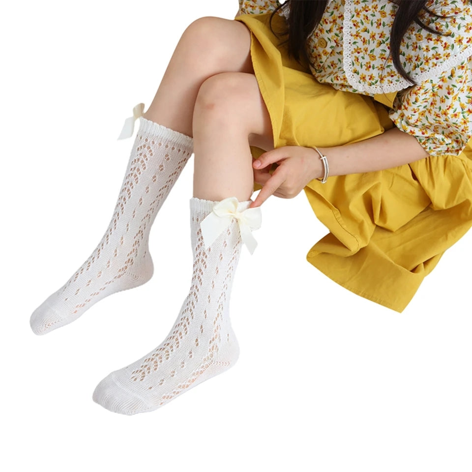 Bow crochet Socks