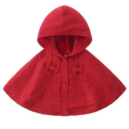 Red sweater hooded cape