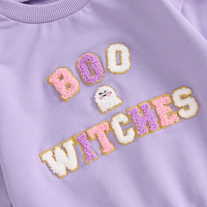 Boo Witches Ghost Sweatshirt and tulle skirt set RTS