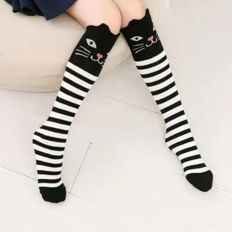 Kitty stripe socks