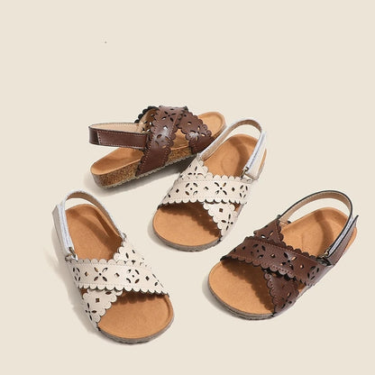 Petal Path Scalloped Sandals