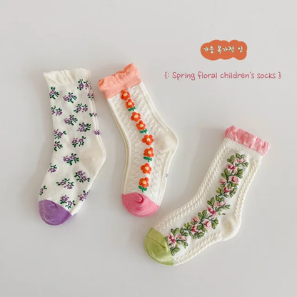 Spring floral socks