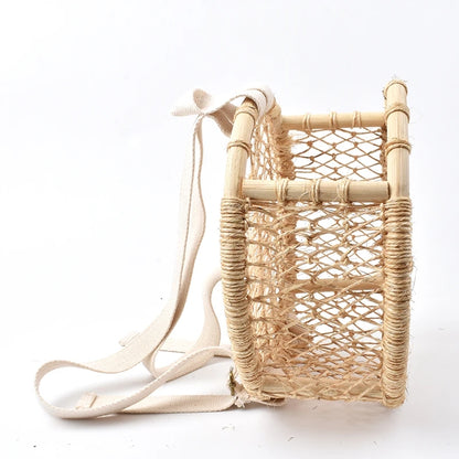 Natural woven backpack RTS