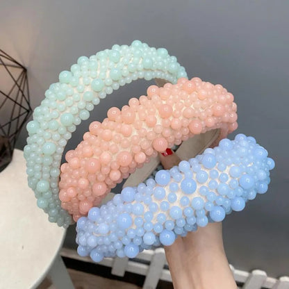 Sea glass beaded headband