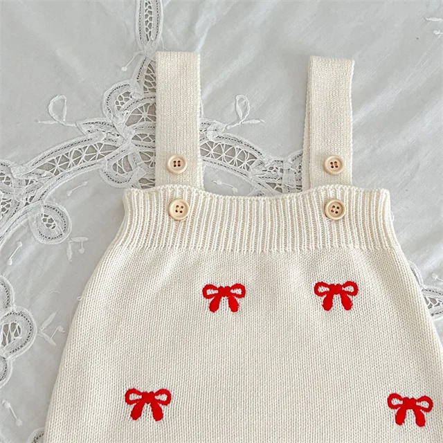 Bow embroidered cardigan with collar