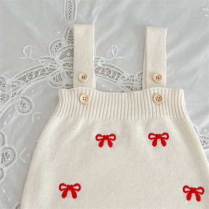 Bow embroidered cardigan with collar