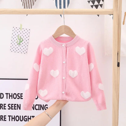 Heart contrast super soft cardigan