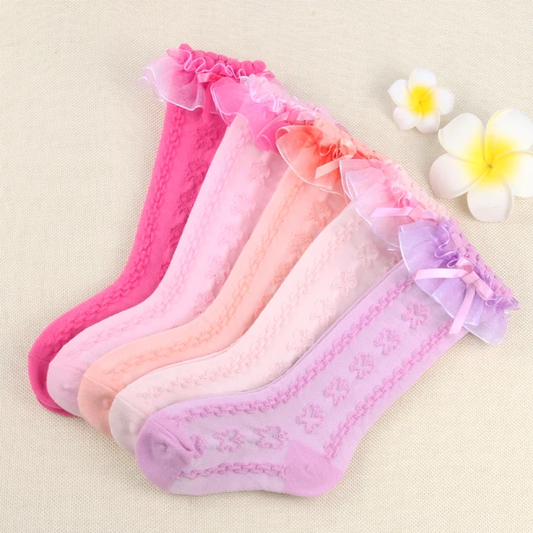 Butterfly Lace Knee high Sock