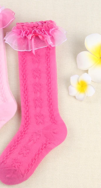 Butterfly Lace Knee high Sock