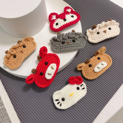 Crochet Animal Hair clips