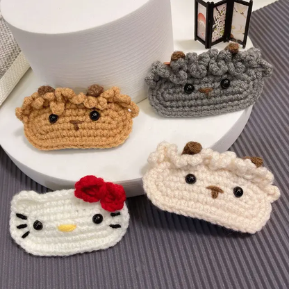Crochet Animal Hair clips
