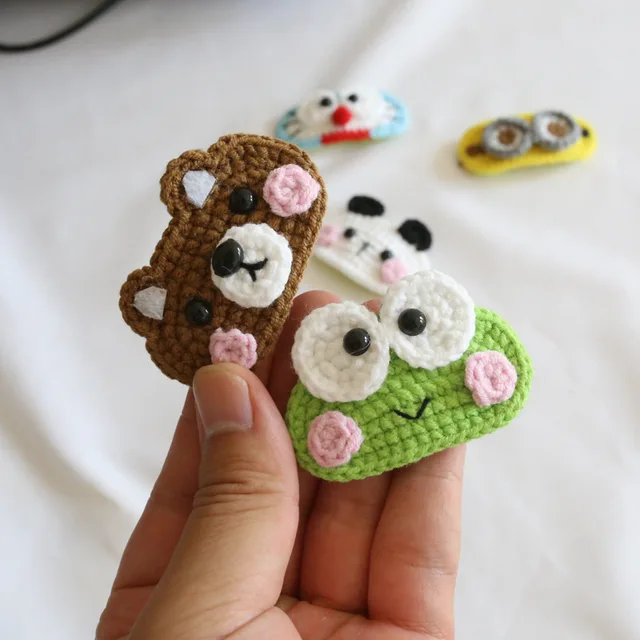 Crochet Animal Hair clips