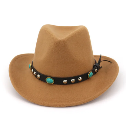 Shania Cowgirl hat with turquoise band - Mom & Me