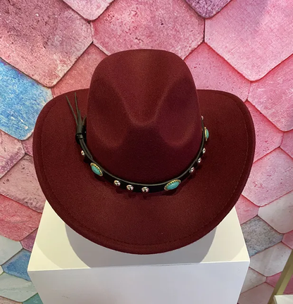 Shania Cowgirl hat with turquoise band - Mom & Me