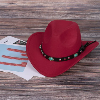 Shania Cowgirl hat with turquoise band - Mom & Me